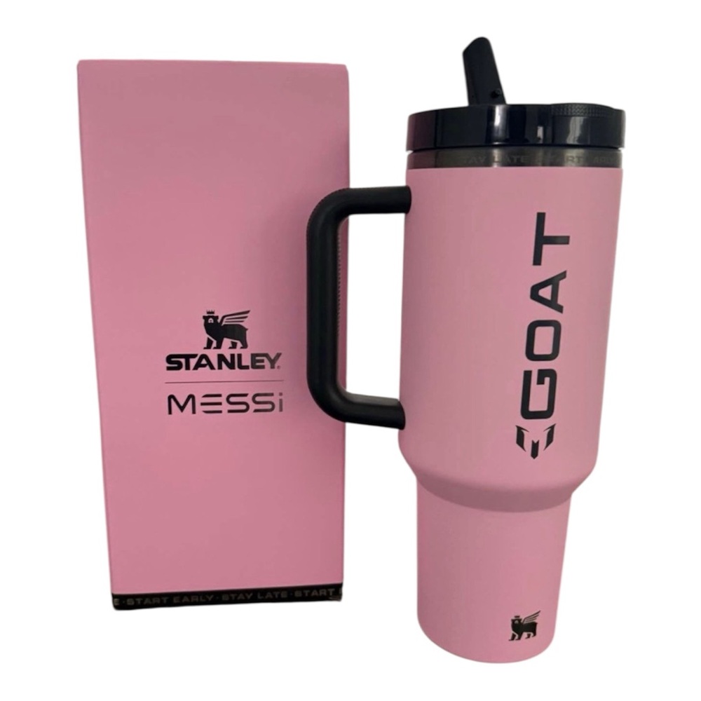 Stanley Pink GOAT Tumbler with Black Handle Exclusive  Edition